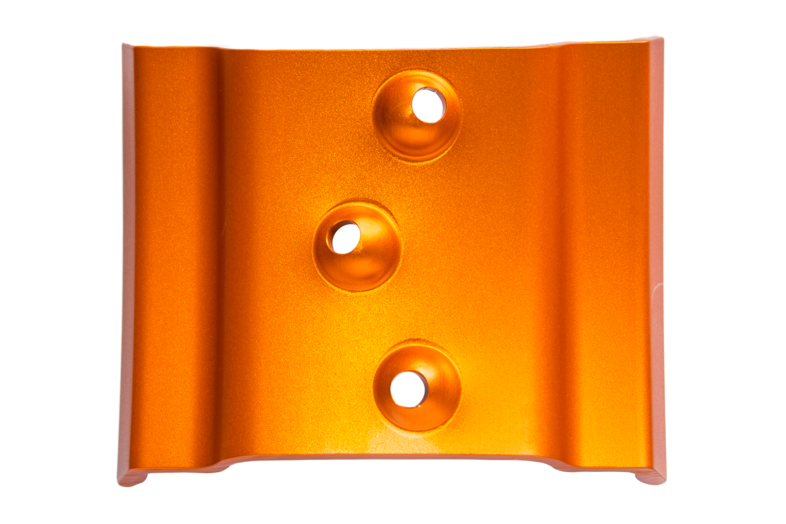 Orange anodised wheel finish sample