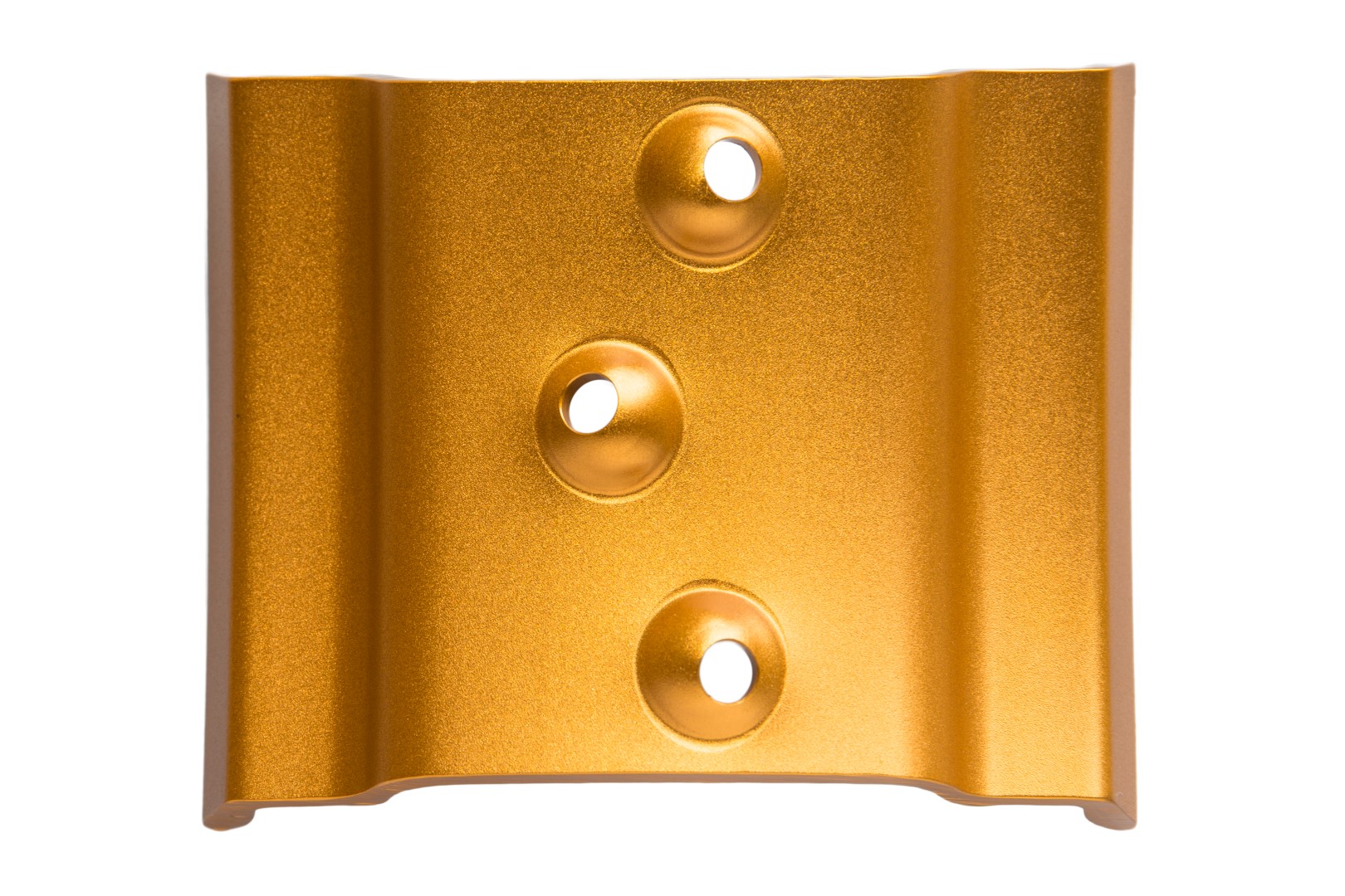 Gold anodised wheel finish sample