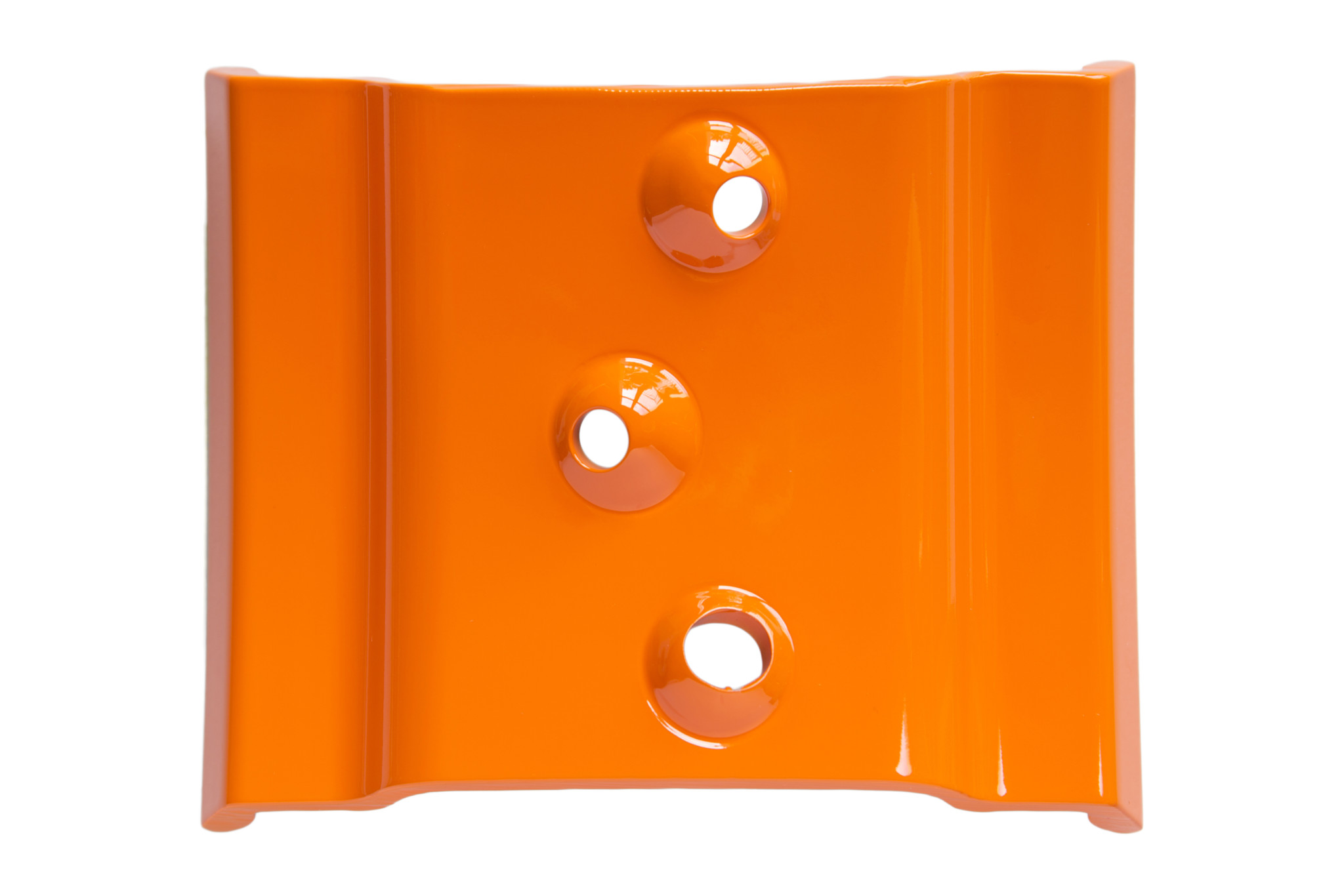 Orange glossy wheel finish sample