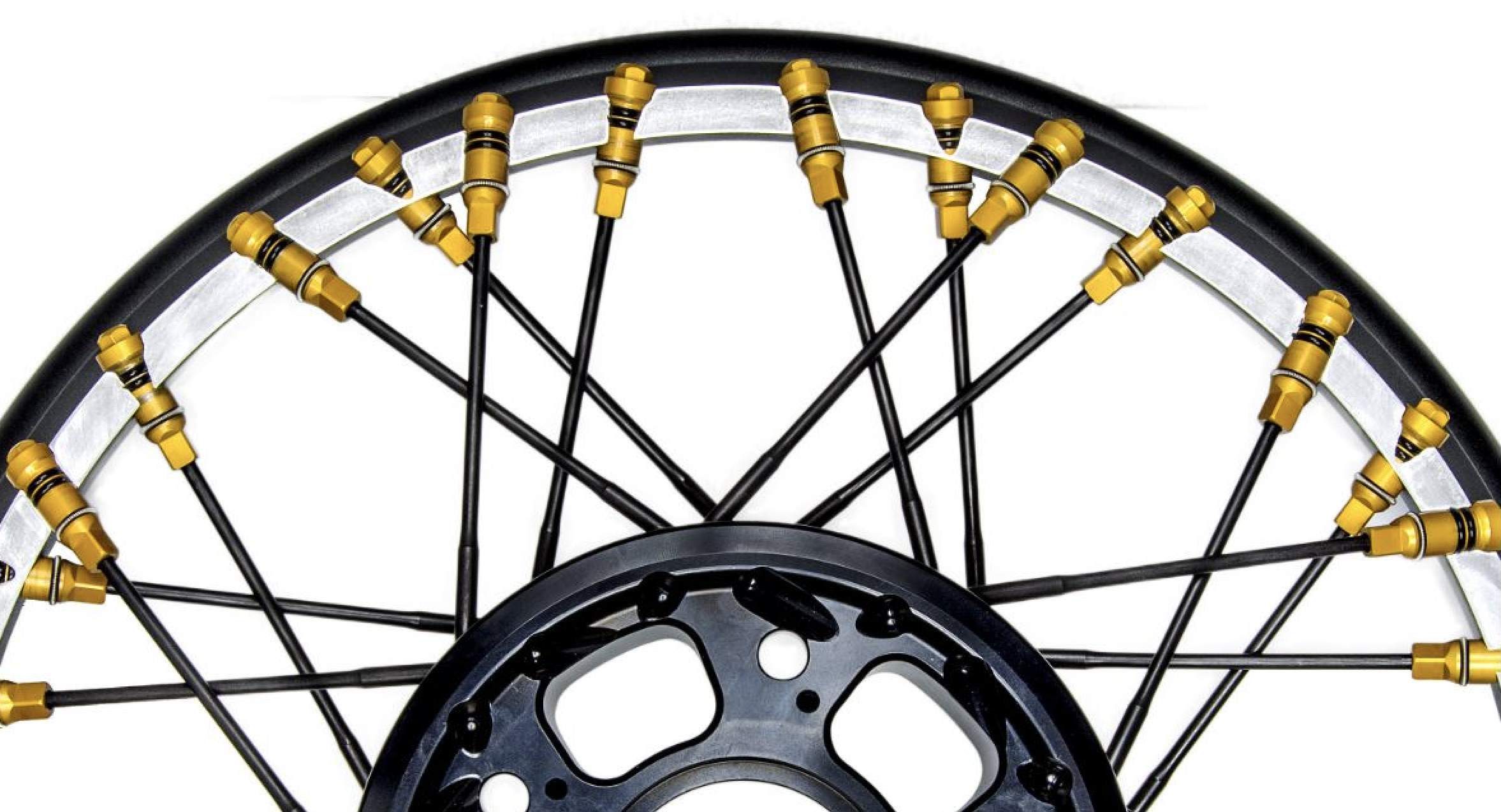 Pisces spoke nipples positioned inside a motorcycle wheel rim